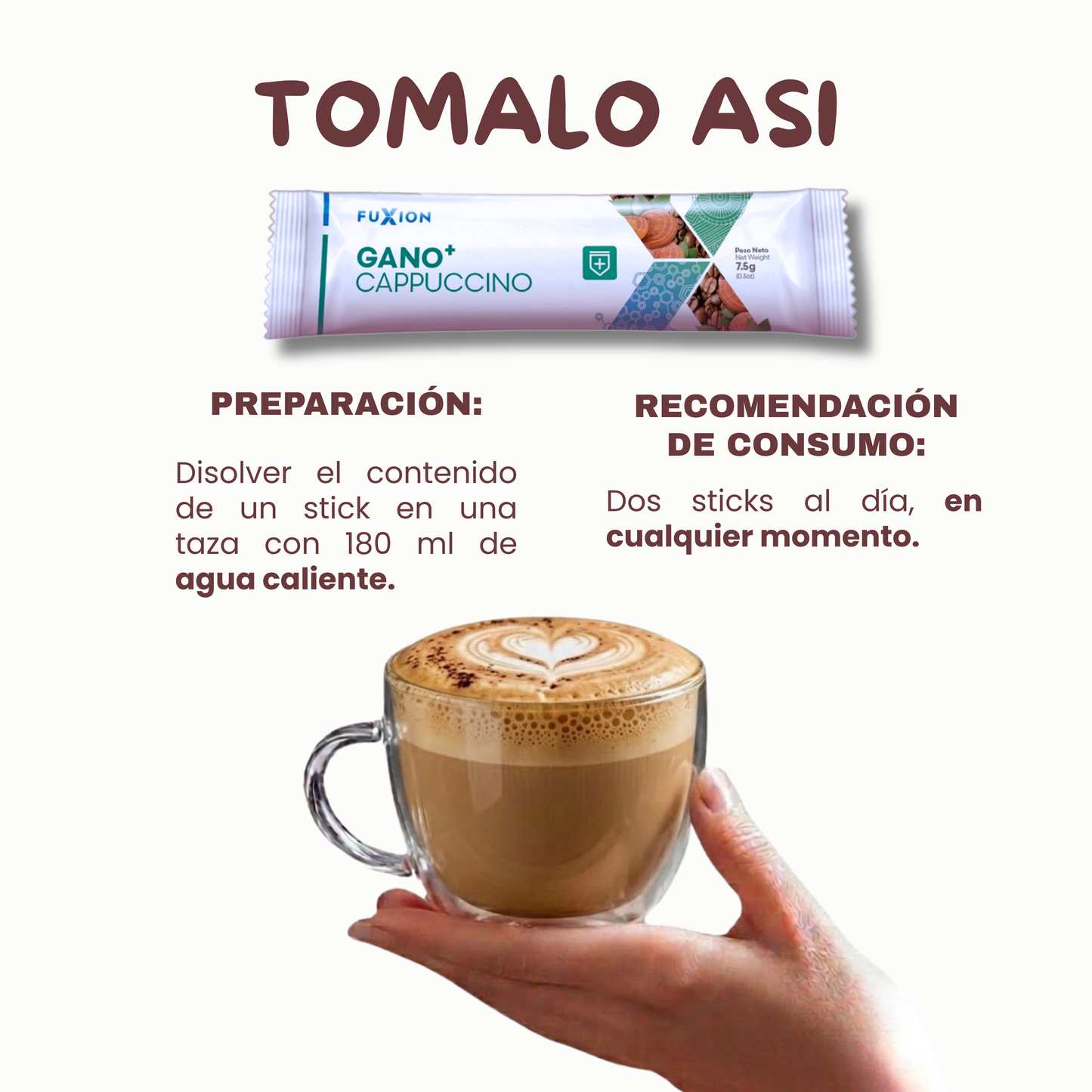GANO+ CAPPUCCINO DE FUXION
