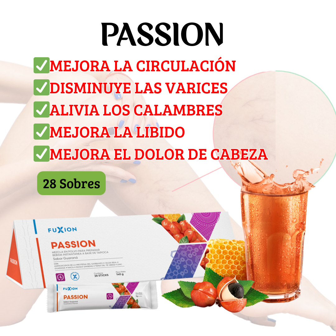 🟢 PASSION de FuXion – Vitalidad y Energía Natural con Maca, Ginseng y Jalea Real🌱✨