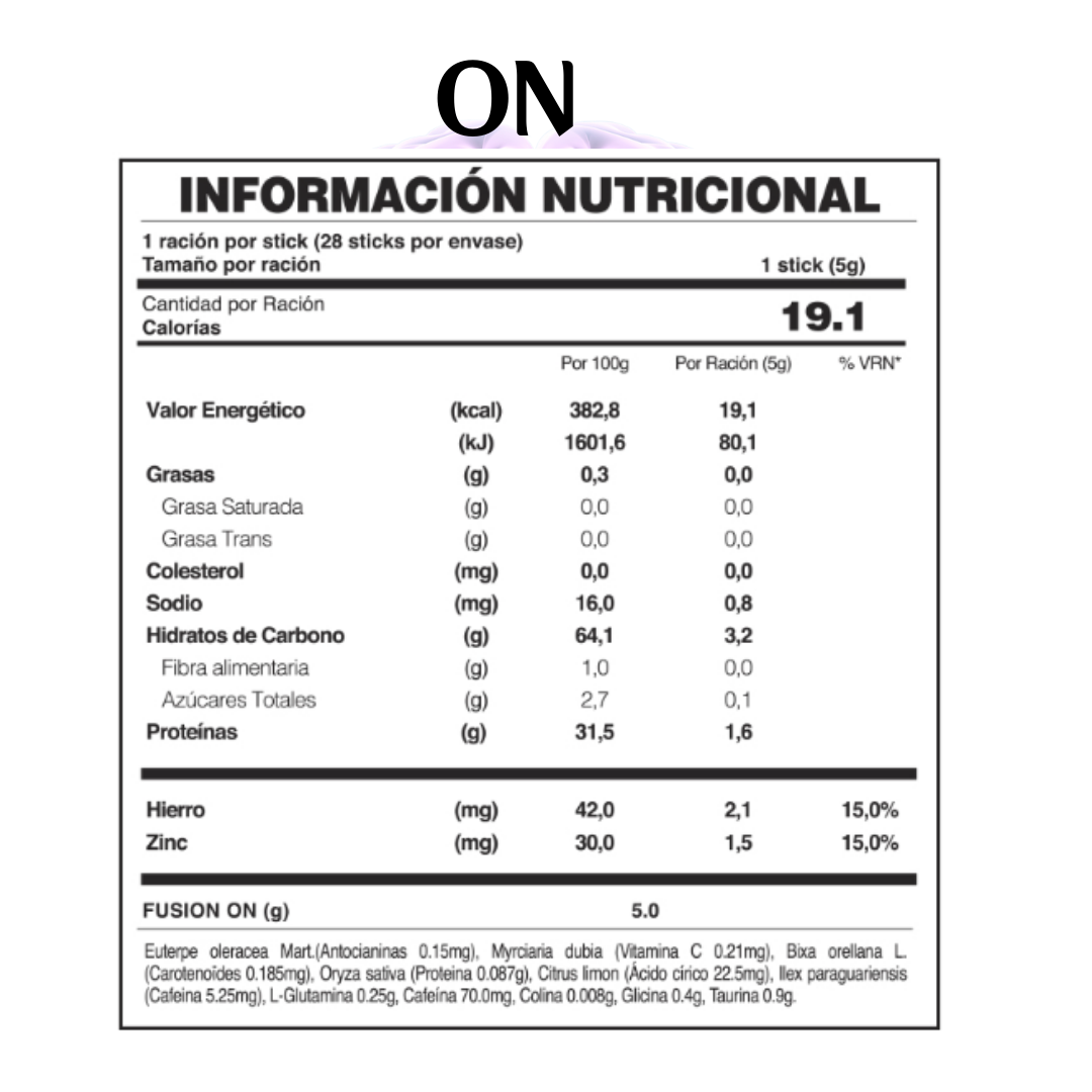 Fuxion ON | Bebida Inteligente para Enfoque, Energía y Memoria – 28 Sticks