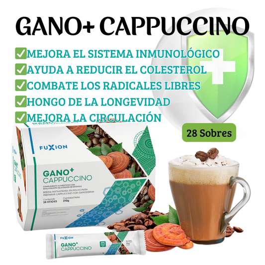 GANO+ CAPPUCCINO DE FUXION Ganoderma Lucidum+ Micronutriente