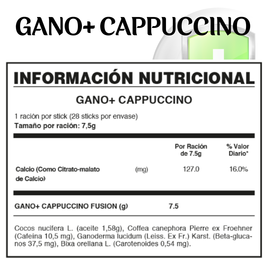 GANO+ CAPPUCCINO DE FUXION Ganoderma Lucidum+ Micronutriente