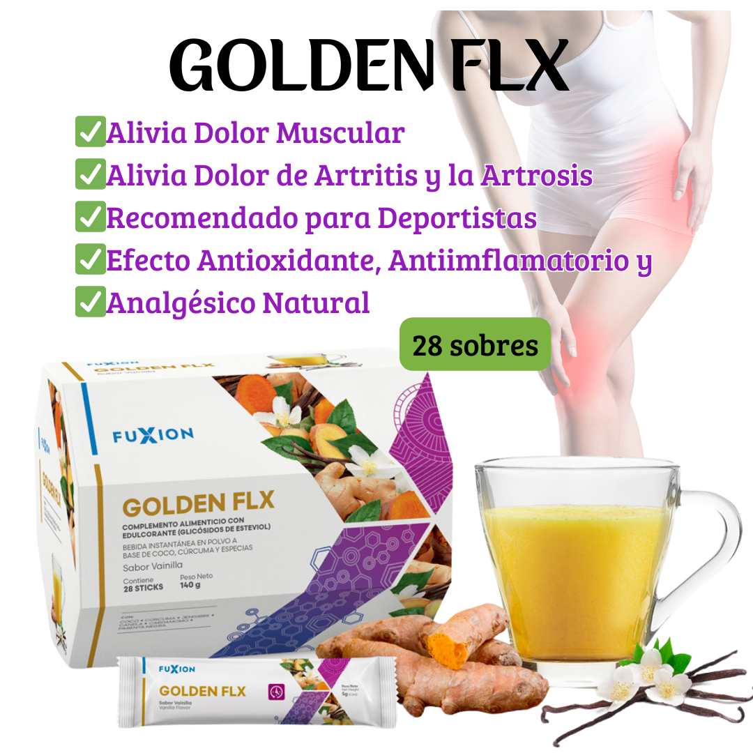 Golden FLX – Suplemento natural para articulaciones con colágeno y cúrcuma
