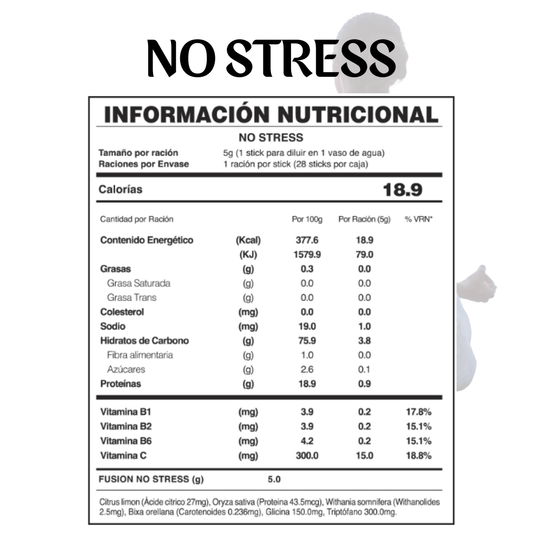 NO STRESS DE FUXION-🌿 Bienestar y enfoque con ingredientes naturales🧘♂️