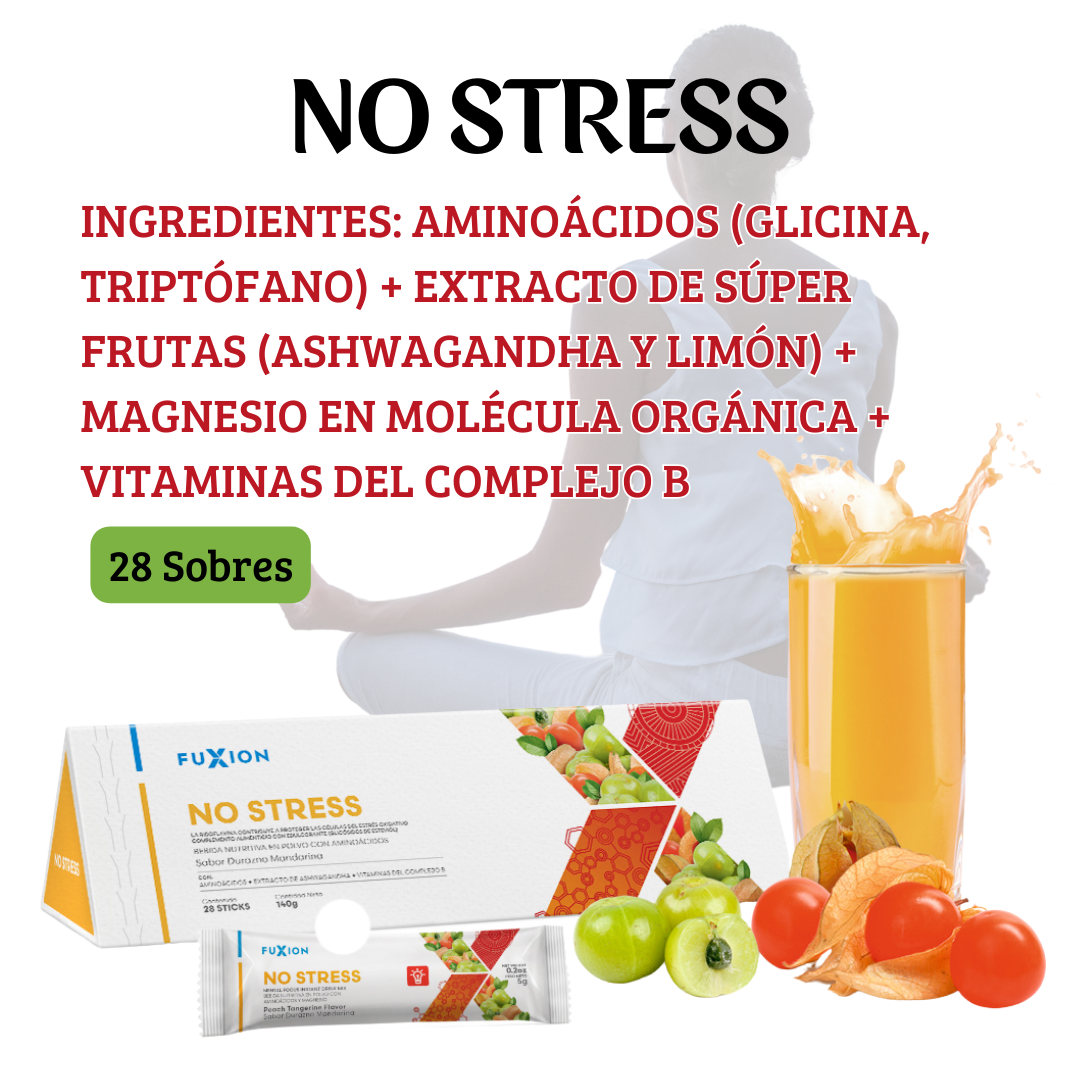 NO STRESS DE FUXION-🌿 Bienestar y enfoque con ingredientes naturales🧘♂️
