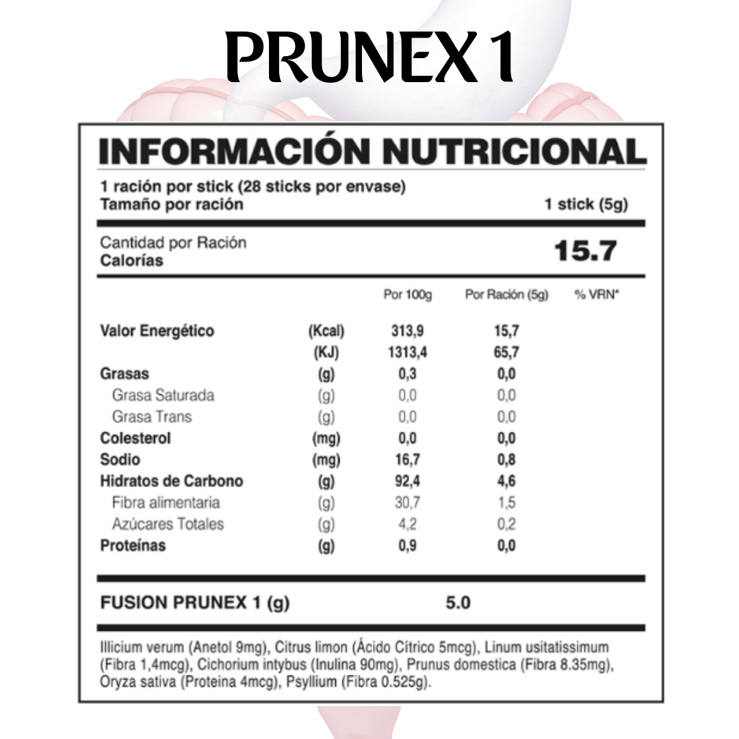Prunex 1 Fuxion – Apoyo Digestivo Natural con Fibra y Extractos Botánicos🌱✨