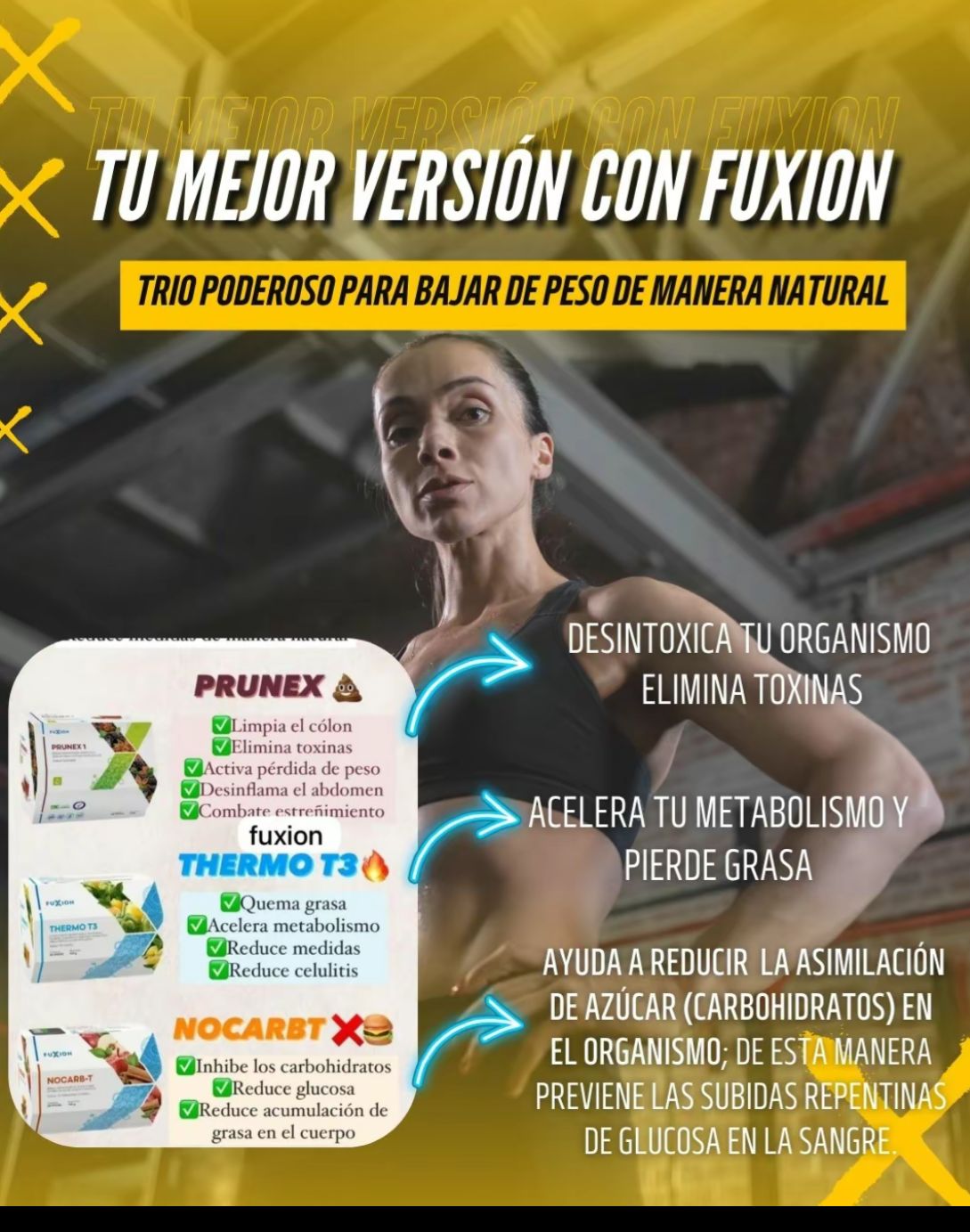 Trío Reductor – PRUNEX-1 + THERMO T3 + NOCARB-T | FuXion✨💎