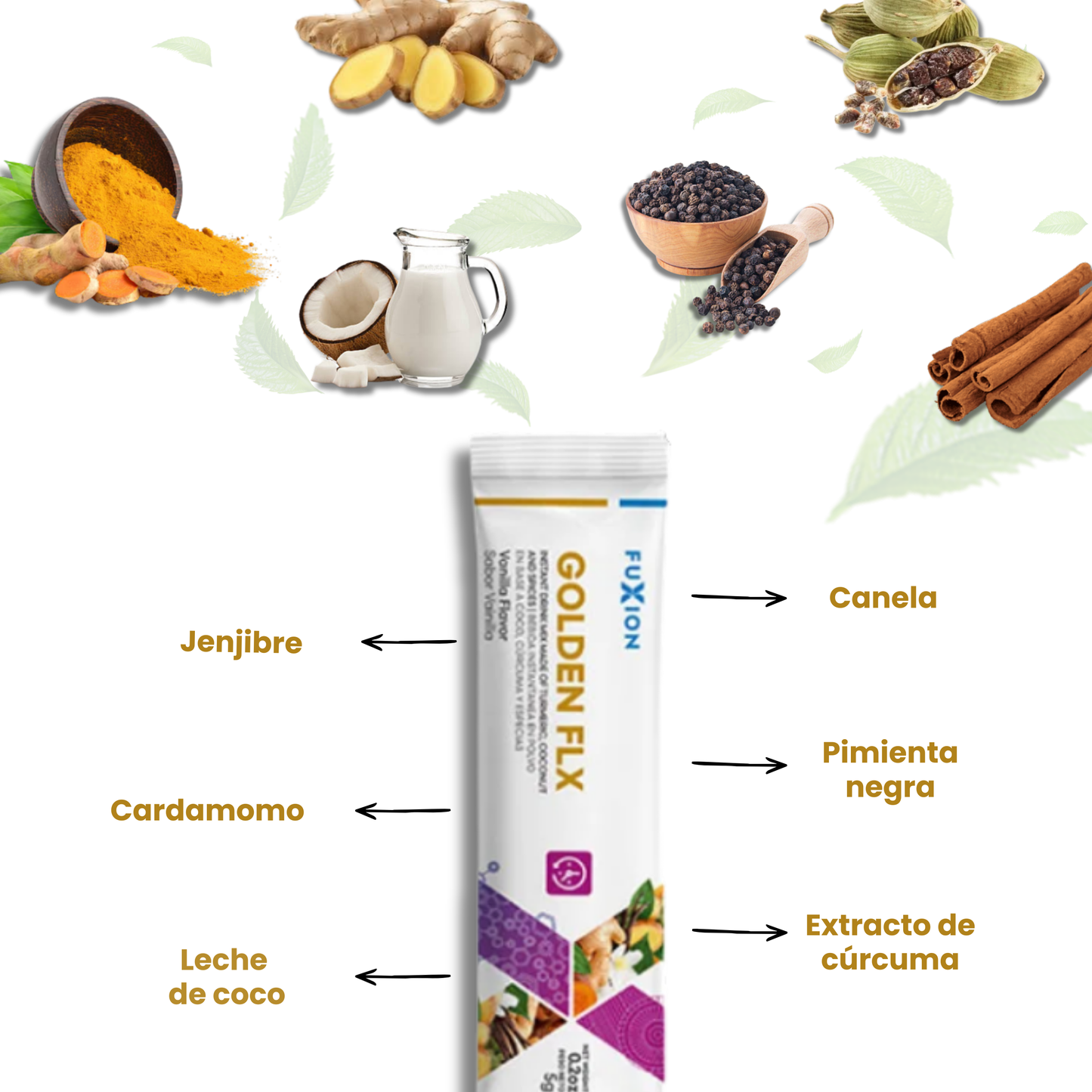 Golden FLX – Suplemento natural  con colágeno y cúrcuma