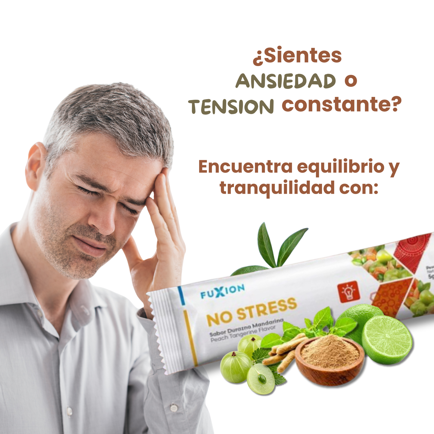 NO STRESS DE FUXION-🌿 Bienestar y enfoque con ingredientes naturales🧘‍♂️