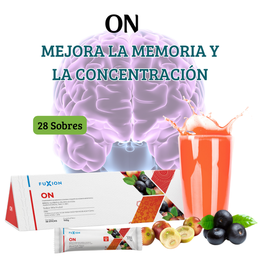 Fuxion ON | Bebida Inteligente para Enfoque, Energía y Memoria – 28 Sticks