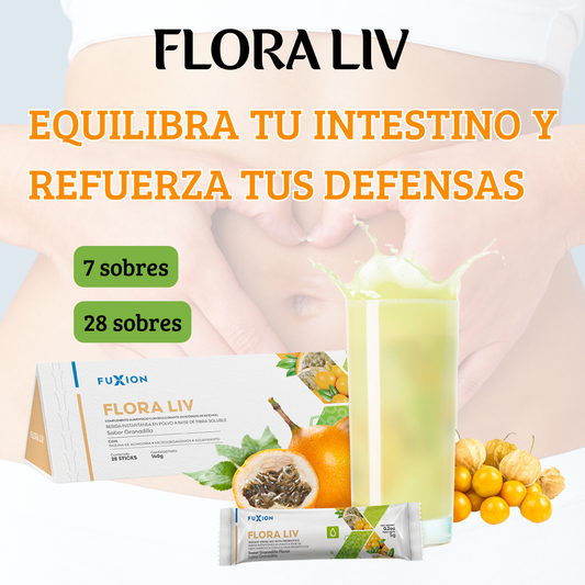 FLORA LIV Fuxion – Probióticos Naturales para Restaurar la Flora Intestinal y Mejorar la Digestión