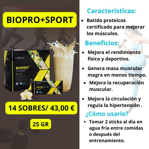 🥇 BIOPRO + SPORT– Proteína Natural  FuXion