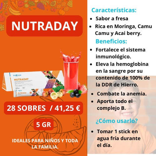 NUTRADAY🍓🍒🫐💙💪SUPLEMENTO ALIMENTICIO FUXION✨vitaminas y minerales