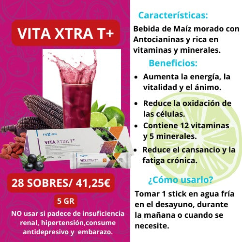 VITA XTRA T+ de FuXion Multivitaminico y Multimineral