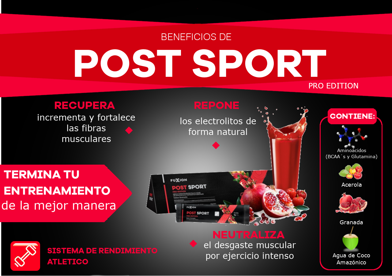 POST SPORT Fuxion | Recupera Tus Músculos y Energía Después del Ejercicio🏋️‍♀️