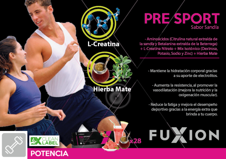 PRE SPORT de Fuxion”💙 para que des mas rendimiento en tus rutinas 🏋️‍♀️