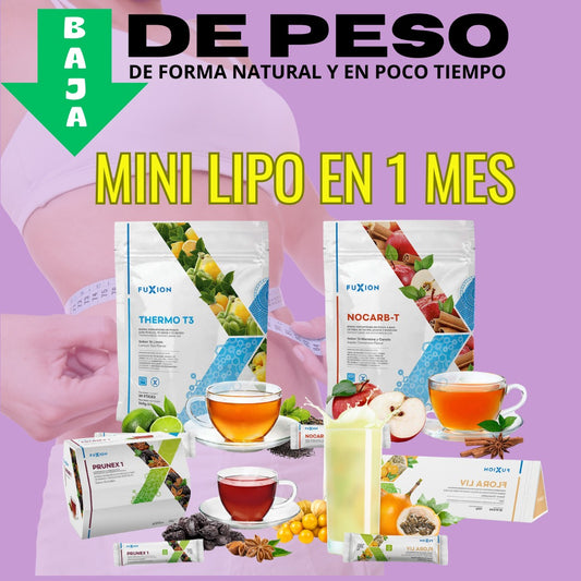 Bienestar Metabólico Natural – Prunex-1 +Flora liv + Thermo T3 + Nocarb-T | FuXion🌱🩵