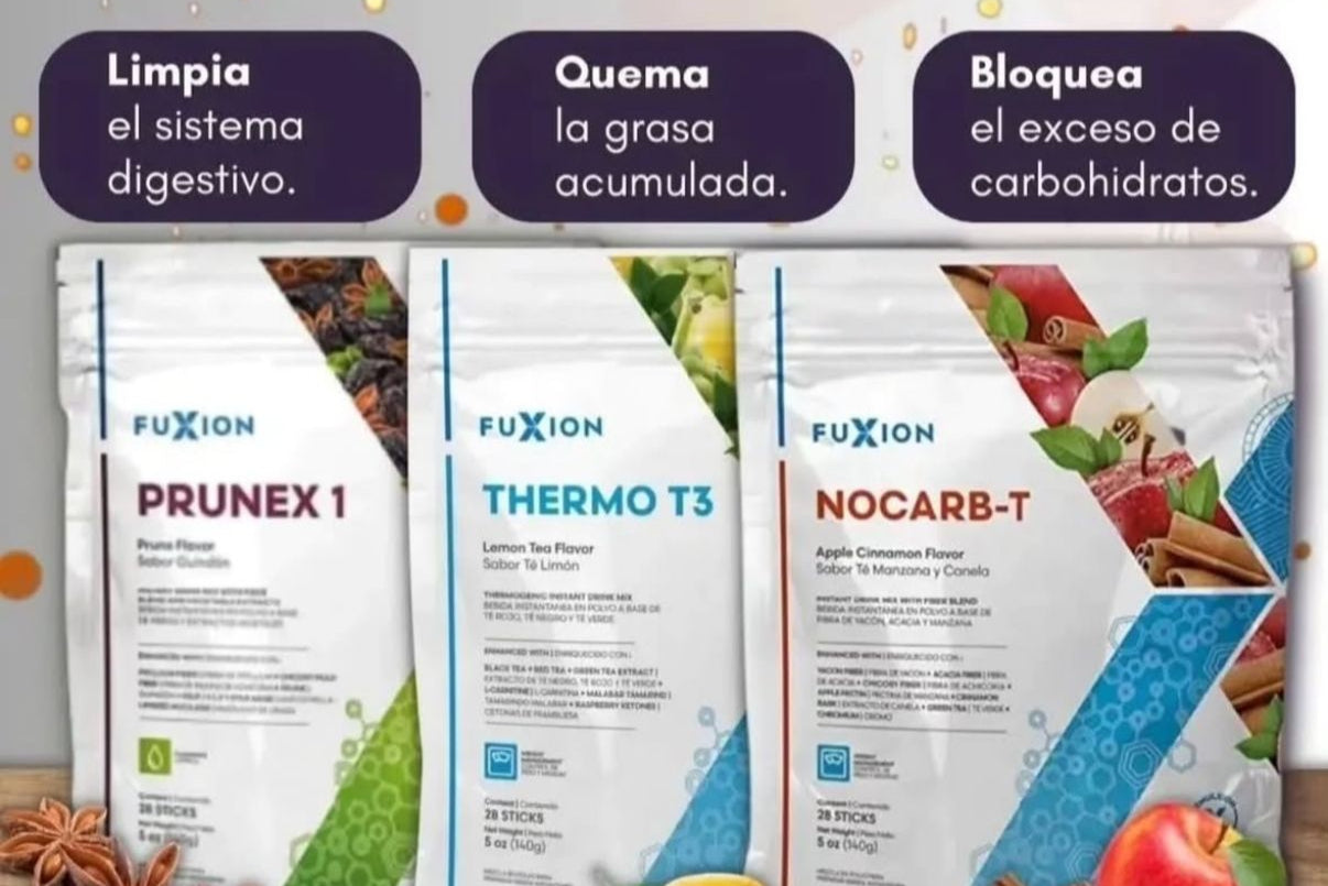 Trío Reductor – PRUNEX-1 + THERMO T3 + NOCARB-T | FuXion✨💎