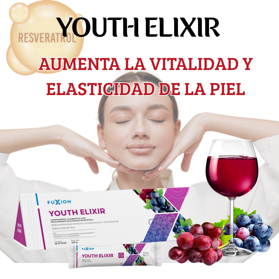 🧬 Youth Elixir FuXion – Nutrición Avanzada Anti-Edad🍷🫐🍇